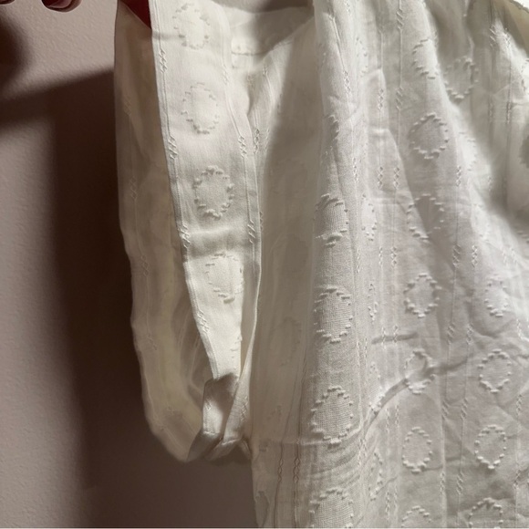 Pilcro Anthropologie White The Cami Surf Blouse Woven 100%Cotton Sheer Large - Picture 12 of 17